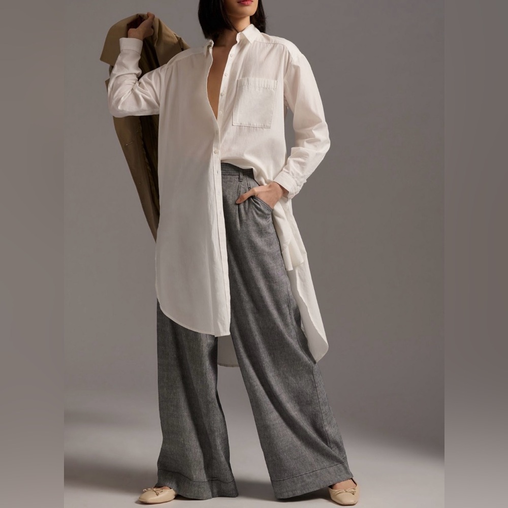 Women's Gray Wide-Leg Pants
